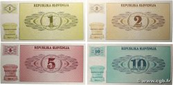 1 à 10 Tolarjev Lot SLOVENIA 1990 P.01a à P.04a q.FDC