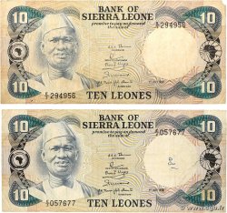 10 Leones Lot SIERRA LEONE 1980 P.08a