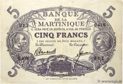 5 Francs Cabasson violet MARTINIQUE 1932 P.06