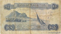 5 Rupees ISOLE MAURIZIE 1973 P.30c q.MB