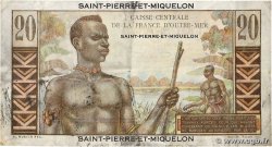 20 Francs Émile Gentil SAINT PIERRE ET MIQUELON 1946 P.24 TB