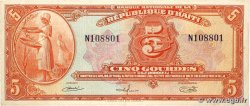 5 Gourdes HAÏTI 1964 P.187 TB