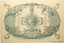 5 Francs Cabasson violet MARTINIQUE 1934 P.06 SPL