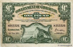 1 Pound GIBRALTAR 1971 P.18b pr.TTB