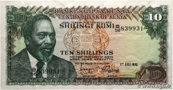 10 Shillings KENYA 1976 P.12b TTB+