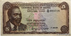 5 Shillings KENIA 1971 P.06b BC