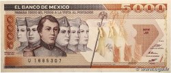 5000 Pesos MEXICO 1987 P.088b EBC+