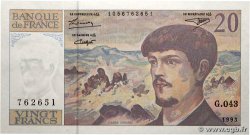 20 Francs DEBUSSY à fil de sécurité FRANCE 1993 F.66bis.05