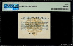 1 Pesseta ANDORRE 1936 P.06 NEUF
