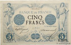 5 Francs NOIR FRANCE 1873 F.01.22