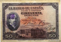 50 Pesetas ESPAGNE 1931 P.080a TB