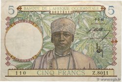 5 Francs FRENCH WEST AFRICA (1895-1958) 1941 P.25 VF