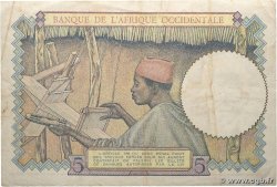 5 Francs FRENCH WEST AFRICA (1895-1958) 1941 P.25 VF