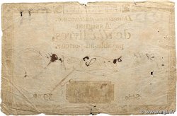 10 Livres filigrane républicain Faux FRANCE 1792 Ass.36f B+