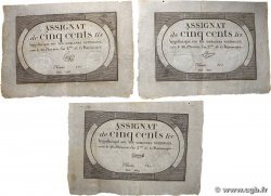 500 Livres Lot FRANCE 1794 Ass.47a TTB