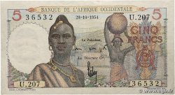 5 Francs FRENCH WEST AFRICA (1895-1958) 1954 P.36 VF+