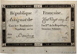 125 Livres FRANCE 1793 Ass.44a SUP
