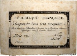 250 Livres FRANCIA 1793 Ass.45a q.AU