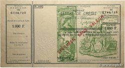 1000 Francs Spécimen FRANCE régionalisme et divers 1950 DOC.Chèque SUP