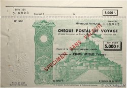 5000 Francs Spécimen FRANCE régionalisme et divers 1950 DOC.Chèque SUP