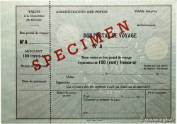 100 Francs - Or Spécimen SUISSE 1950 DOC.Chèque SPL