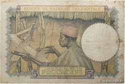 5 Francs AFRIQUE OCCIDENTALE FRANÇAISE (1895-1958) 1938 P.21 TB