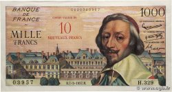 10 NF sur 1000 Francs RICHELIEU FRANCE 1957 F.53.01 SUP+