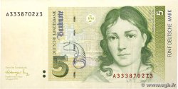 5 Deutsche Mark GERMAN FEDERAL REPUBLIC 1991 P.37 MBC+