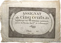 500 Livres FRANCE 1794 Ass.47a