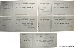 1000 Francs Lot FRANCE régionalisme et divers Toulouse 1945 DOC.Chèque SUP+