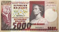 5000 Francs - 1000 Ariary MADAGASCAR 1974 P.066a VF+