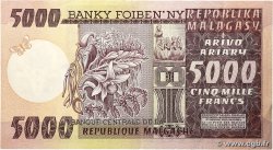5000 Francs - 1000 Ariary MADAGASCAR 1974 P.066a VF+