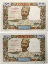 50 Francs - 10 Ariary Lot MADAGASCAR 1969 P.061 XF+