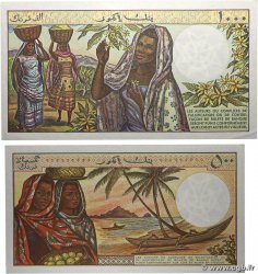 500 et 1000 Francs Lot COMORES 1994 P.10b1 et P.11b1 pr.NEUF