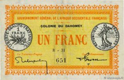 1 Franc DAHOMEY 1917 P.02