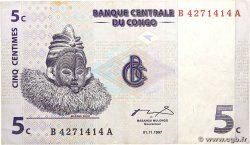 5 Centimes CONGO, DEMOCRATIC REPUBLIC 1997 P.081a