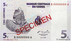 5 Centimes Spécimen CONGO, DEMOCRATIC REPUBLIC 1997 P.081s