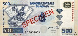 500 Francs Spécimen CONGO, DEMOCRATIC REPUBLIC 2002 P.096s