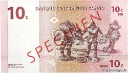 10 Centimes Spécimen CONGO, DEMOCRATIC REPUBLIC 1997 P.082s UNC