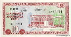 10 Francs BURUNDI 1968 P.20a