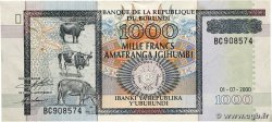 1000 Francs BURUNDI 2000 P.39