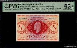 5 Francs Marianne CCFOM AFRIQUE ÉQUATORIALE FRANÇAISE 1944 A.124f