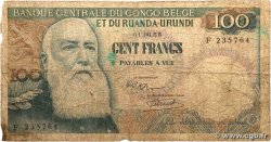 100 Francs BELGIAN CONGO 1955 P.33a