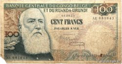 100 Francs BELGIAN CONGO 1959 P.33b