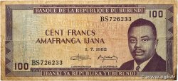 100 Francs BURUNDI 1982 P.29b