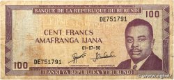 100 Francs BURUNDI 1990 P.29c