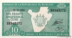 10 Francs BURUNDI 2005 P.33e