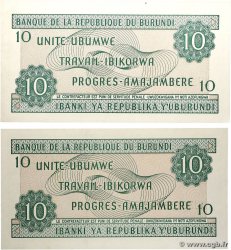 10 Francs Lot BURUNDI 1995 P.33c ST