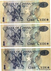 1 Cedi Lot GHANA 1973 P.13a et P.13b S