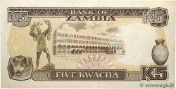 5 Kwacha ZAMBIA 1989 P.30a XF+
